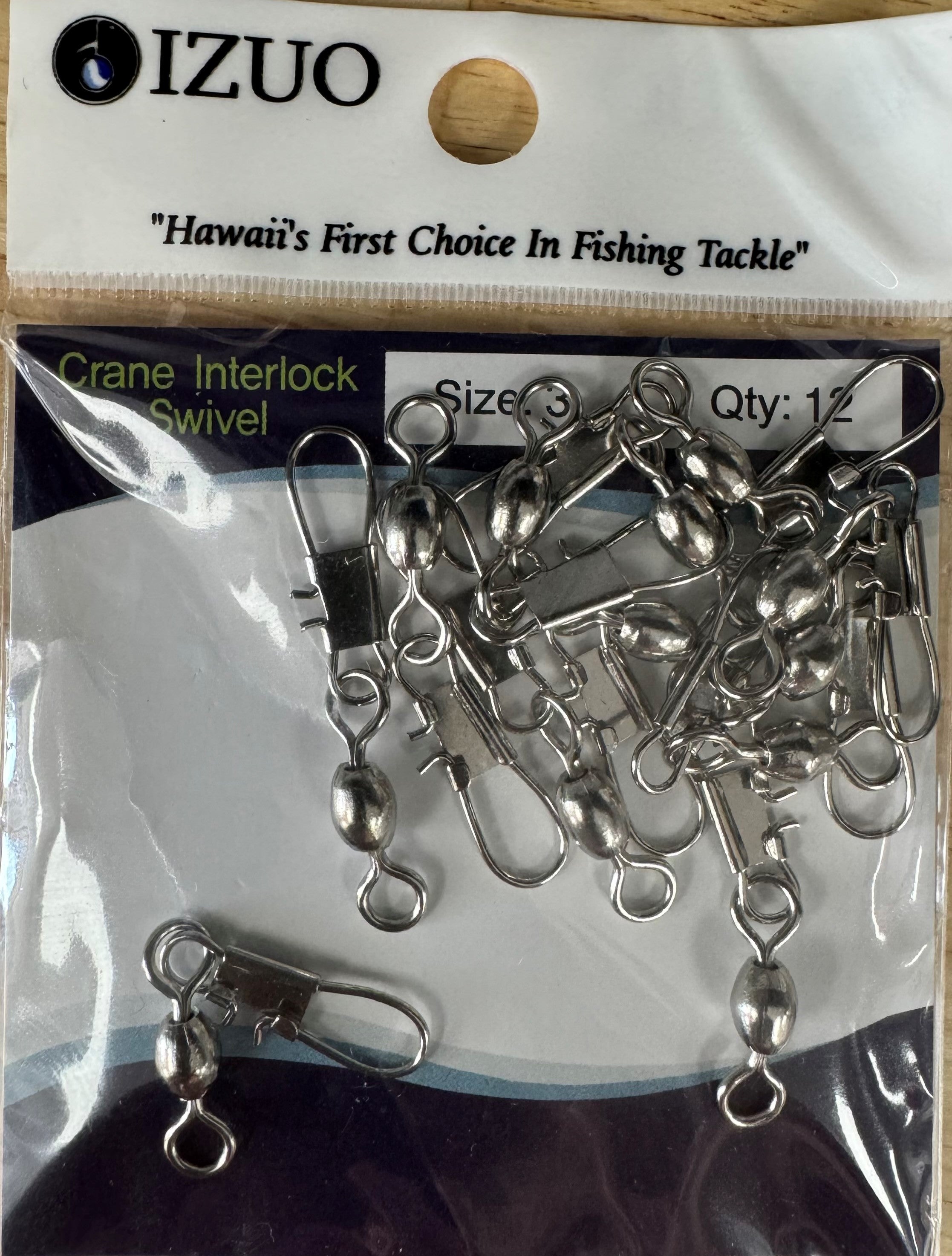 IZUO Crane Interlock Snap Swivel 3 12pc | Choke Fishing Supplies LLC.